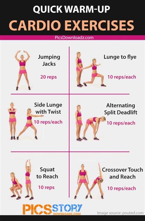 Quick Cardio Warm Up Workouts Before Full Body Workout 5 To 10 Minutes Warm Up Cardio Exercises