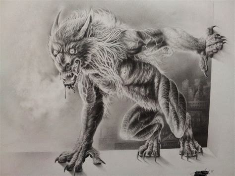 Pencil Drawings Of Werewolves