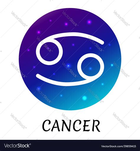 Zodiac sign cancer isolated icon symbol Royalty Free Vector