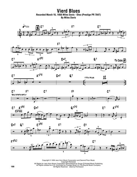 Vierd Blues By Sonny Rollins Sheet Music For Tenor Sax Transcription At