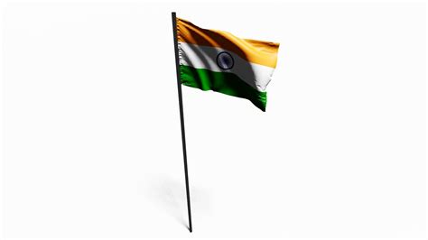 Animated Indian flag free 3D model animated | CGTrader