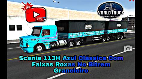 Live Word truck driving simulator Scania 113H Azul Clássica