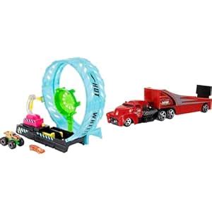Buy Hot Wheels Monster Trucks Glow In The Dark Epic Loop Challenge Playset With Launcher Ramp
