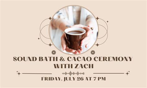 Cacao Ceremony And Sound Bath Wild Lotus Yoga