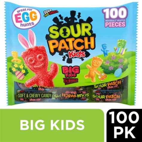 Sour Patch Big Kids Soft & Chewy Easter Candy, 100 ct / 0.19 oz - Ralphs