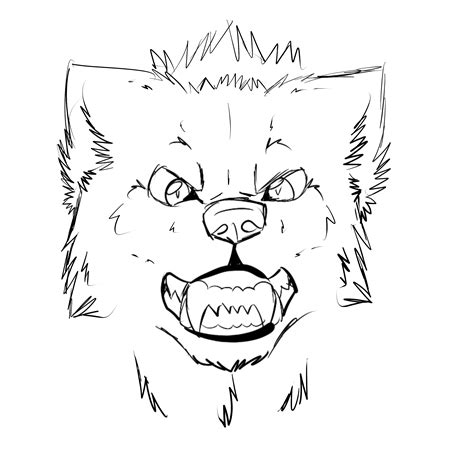 Wolf's face random sketch by Kyuubi83256 on DeviantArt