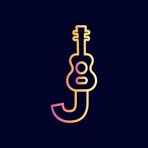 Guitar Music Logo Design Brand Letter J 17379143 Vector Art At Vecteezy