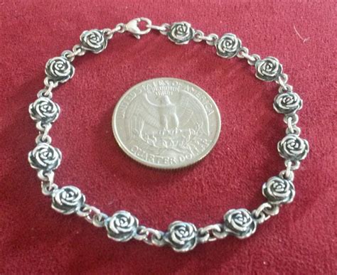 James Avery Sterling Silver Rose Bracelet 7 1758521315