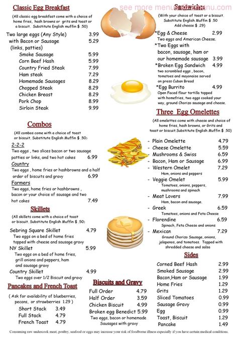 Online Menu Of Broken Egg Diner Restaurant Sebring Florida 33870 Zmenu