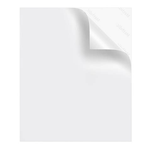 Snapklik Methdic X Vinyl Sticker Paper Sheets Glossy White