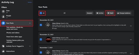 how to delete all facebook posts
