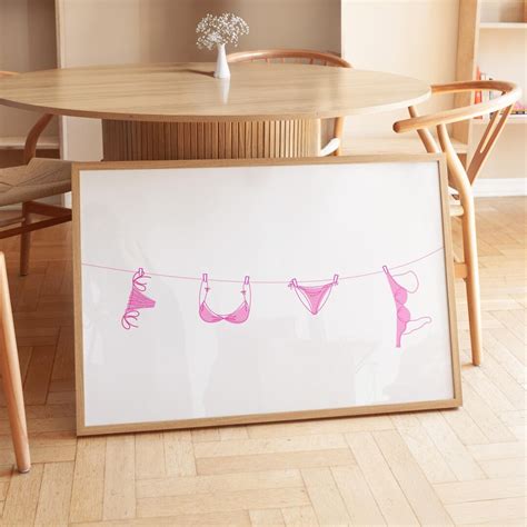 Pink Bikini Horizontal Print Bathing Suit Poster Beachy Prints Coconut Girl Swim Suit Wall