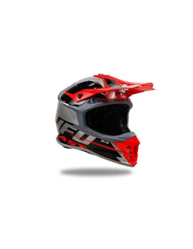 CASCO UFO INTREPID NEGRO GRIS ROJO 2024 ENDUROLEON Talla Casco L