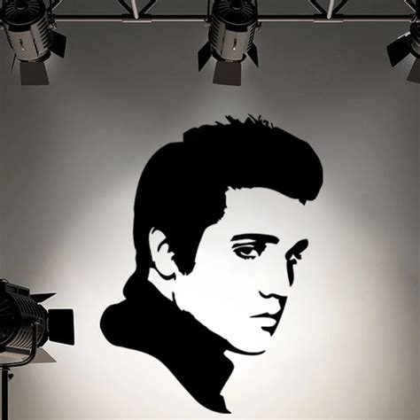 Elvis Presley Wall Sticker Decal Vinyl Silhouette Wall Art Mural Poster