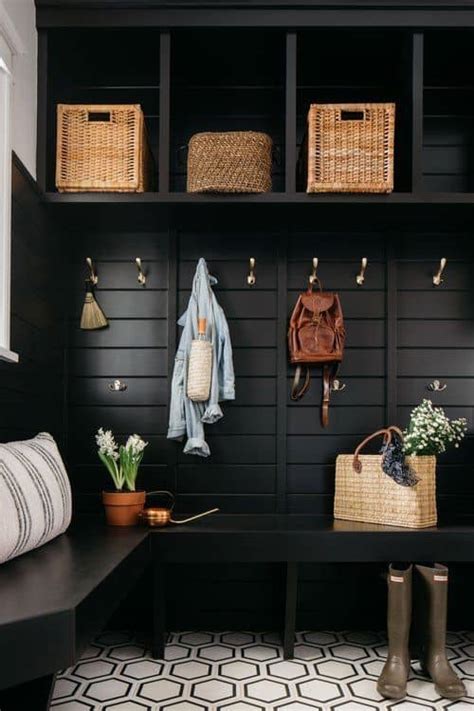 20 Dark Moody Mudroom Decor Ideas Lady Decluttered