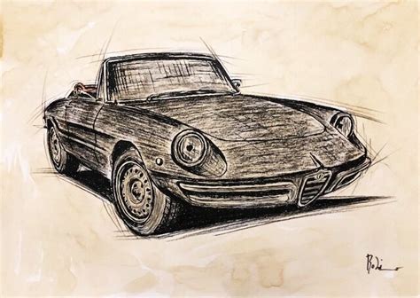 Gem Lde Kunstwerk Alfa Romeo Duetto Spider Alfa Romeo Catawiki