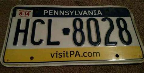 pennsylvania license plate