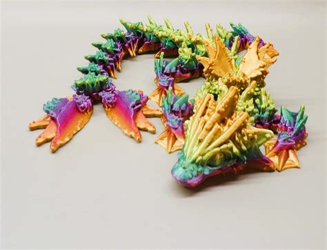 Articulated Coral Reef Dragon Fidget Dragon Large Dragon Etsy