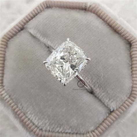 Carat Elongated Cushion Cut Moissanite Engagement Ring Etsy