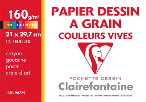 Clairefontaine Papier Dessin Grain Couleur A Papier Dessin A