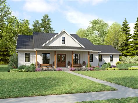 Modern Farmhouse House Plan - 3 Bedrooms, 3 Bath, 2057 Sq Ft Plan 74-1025