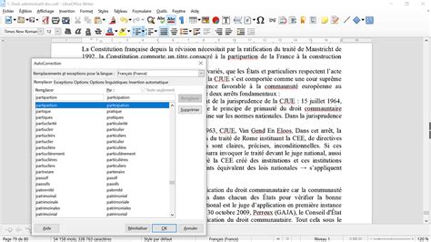 Problème avec l auto correcteur Français Ask LibreOffice