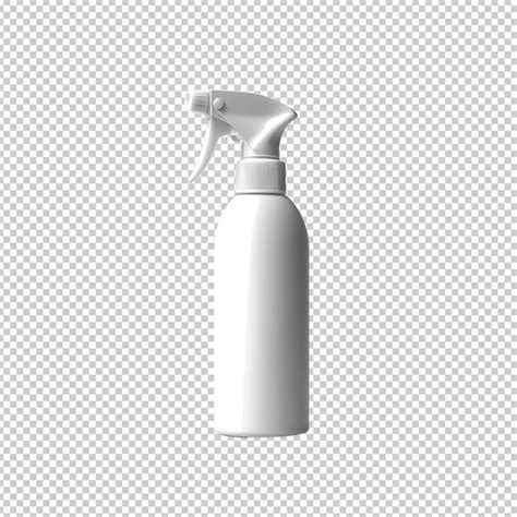 spray bottle mockup realistic isolated  transparent background