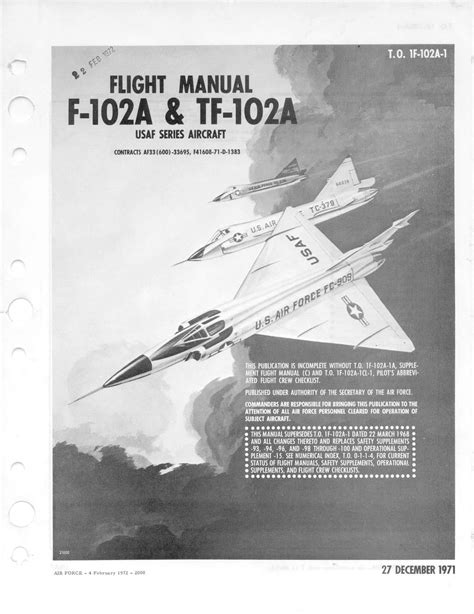 CONVAIR F-102 DELTA DAGGER - Flight Manuals