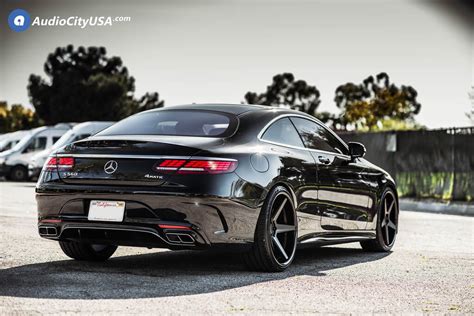 2018 Mercedes Benz S560 Amg Coupe 22x9 22x11 Ferrada Wheels Fr3 Black Audiocityusa 13