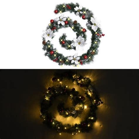 Guirnalda De Navidad Con Luces Led Pvc Verde M