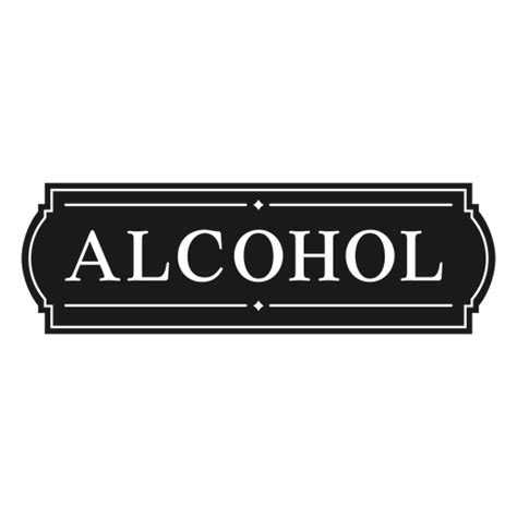 Alcohol Text Label Lettering Png And Svg Design For T Shirts