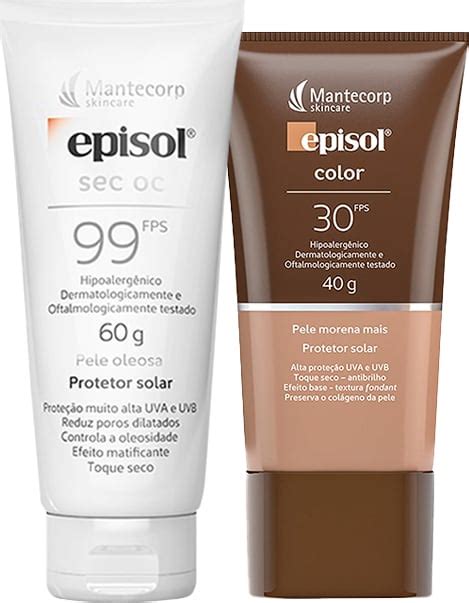 KIT MANTC EPISOL SEC OC PROT SOL FACIAL FPS90 60 EPISOL COLOR PROT SOL