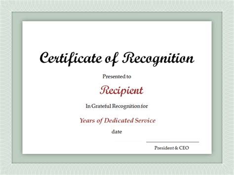 Award Certificate Template Publisher Collection