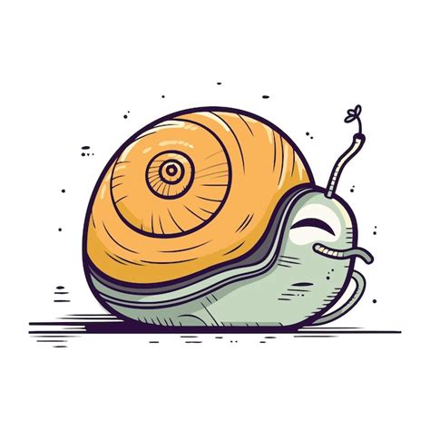 Icono De Caracol Ilustraci N De Dibujos Animados Del Icono Vectorial De