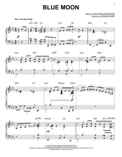 Blue Moon | Sheet Music Direct