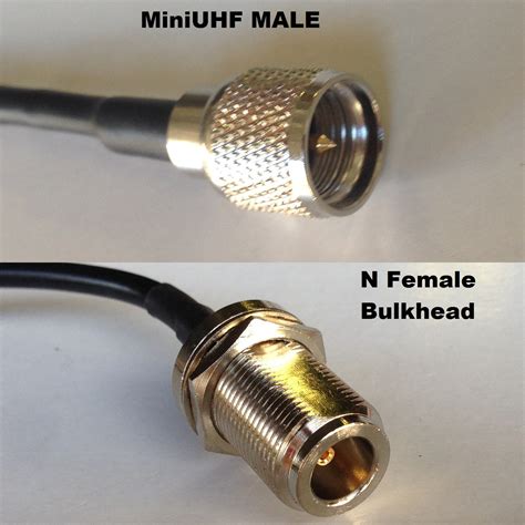 RG142 MINI UHF MALE To N Female Bulkhead Coaxial RF Pigtail Cable USA