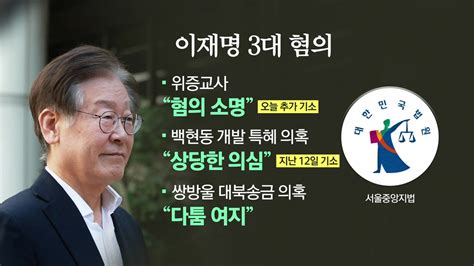 뉴스라이브 검찰 이재명 위증교사 추가 기소수사 재가동