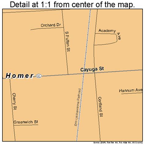 Homer New York Street Map 3635276