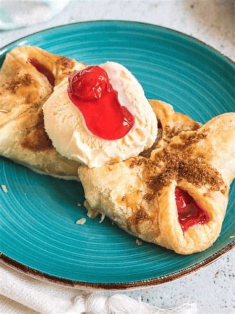 Air Fryer Frozen Fruit Puff Pastries Turnovers Fork To Spoon