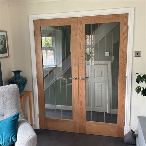 Xl Joinery Suffolk Cottage Fully Finished Oak Clear Etched Glass Internal Door Door Superstore®