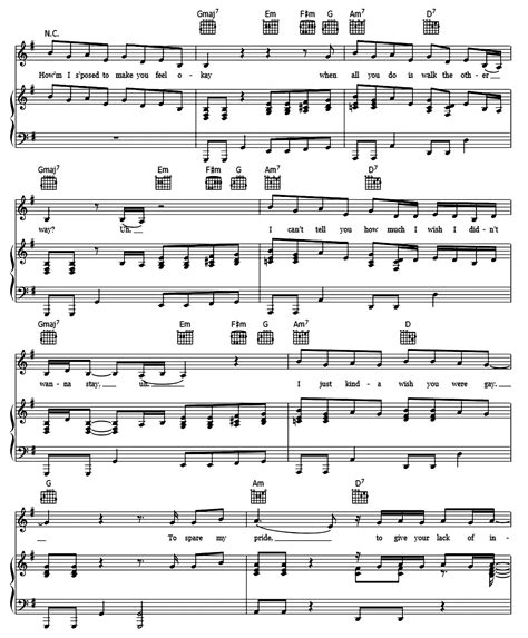 Wish You Were Gay By Billie Eilish Sheet Music Meta Chords