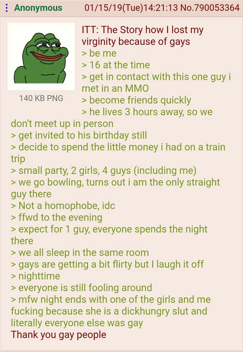 Anon Loses His Virginity At A Gay Party R Greentext