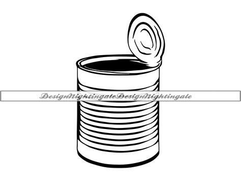 Tin Clipart Black And White