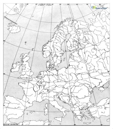 Контурная карта по географии 7 класс зарубежная европа политическая карта