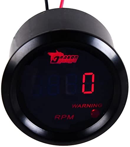 Sixbuys Tac Metro Led Digital Rojo Elec Rpm Pulgadas