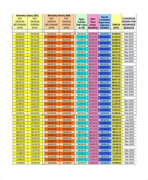 Payroll Calendar Template Excel Printable Word Searches