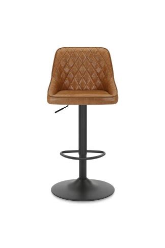 Melbourne Real Leather Stool Antique Brown Atlantic Shopping