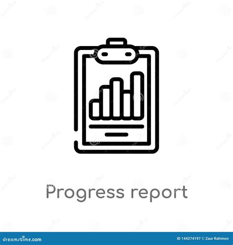 Icono Del Vector Del Informe Sobre Los Progresos Del Esquema L Nea