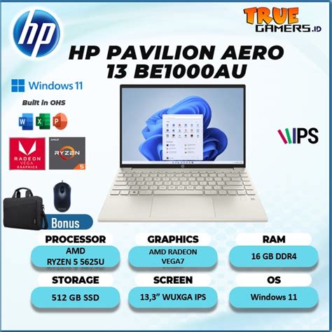 Jual HP PAVILION AERO 13 RYZEN 5 5625U RAM16GB 512SSD VEGA7 W10 OHS 13