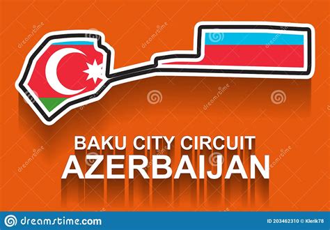 Azerbaijan Grand Prix Race Track For Formula 1 Or F1 Detailed